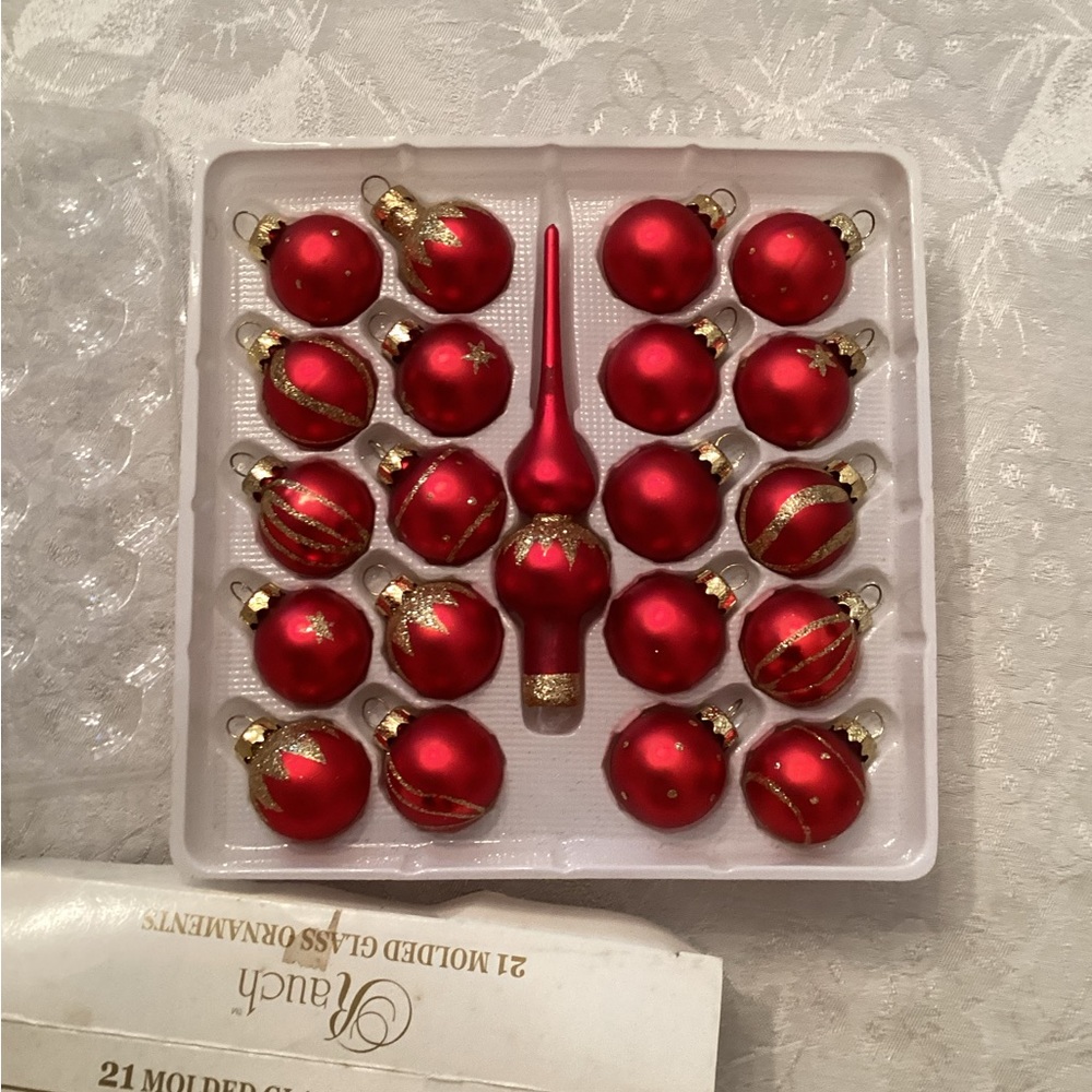 Set of Christmas ornaments for mini tree